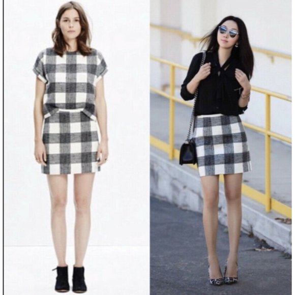 Madewell Dresses & Skirts - NEW Madewell Bowery Inkcheck Plaid Mini Skirt 4
